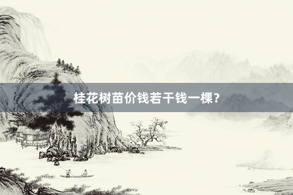 桂花树苗价钱若干钱一棵？